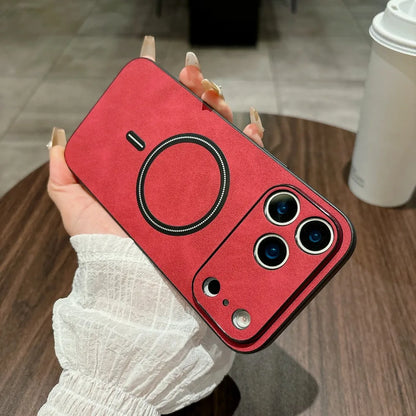 Magnetic Leather iPhone Case - All-Round Camera Protection - Bascora