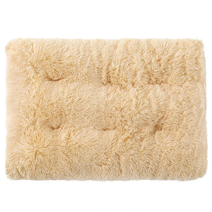 Thick Soft Pet Bed Mat - Square Plush Cushion for Dogs & Cats