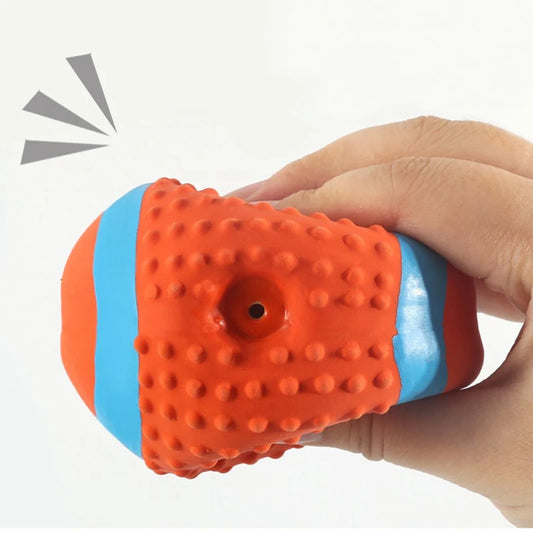 Latex Squeaky Dog Toys - Rugby Football Volleyball Set