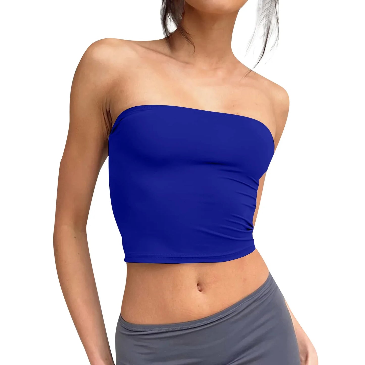 Women's Soft Breathable Bustier - Cotton Spandex Tube Top