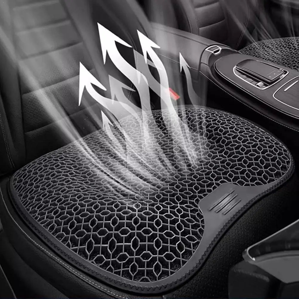 Gel Car Seat Cushion - Cooling Honeycomb Design