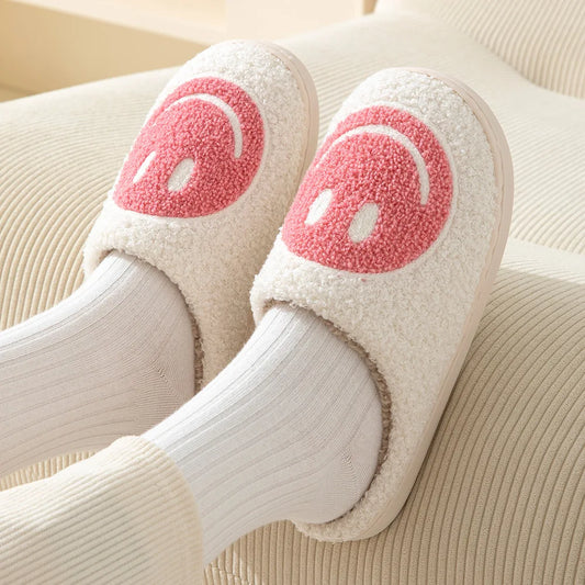Plush Winter Slippers - Fluffy Cotton Non-Slip Indoor Shoes