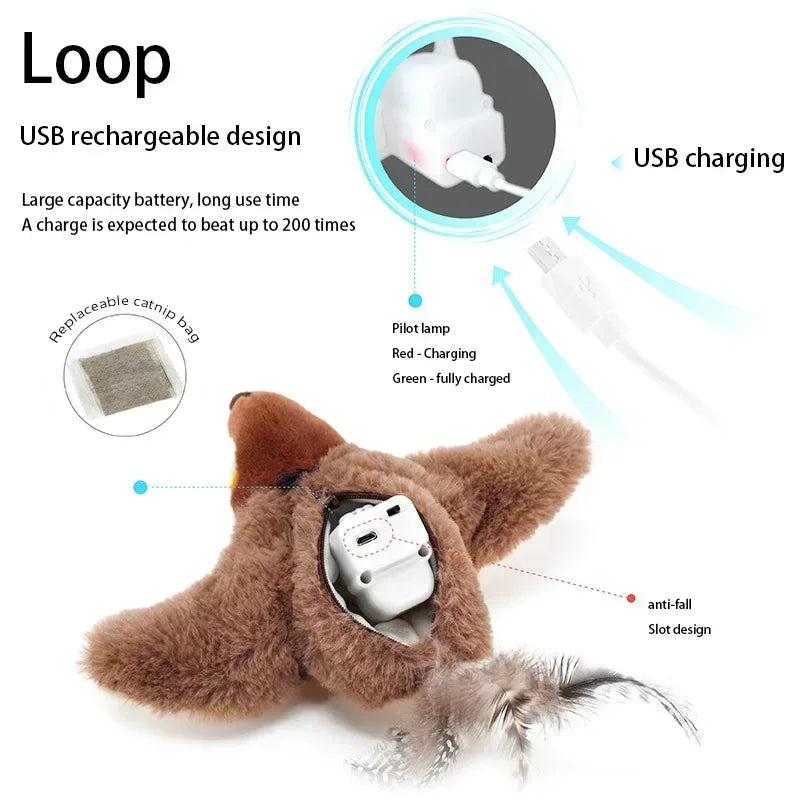 Interactive Cat Toys - Rechargeable Flying Bird