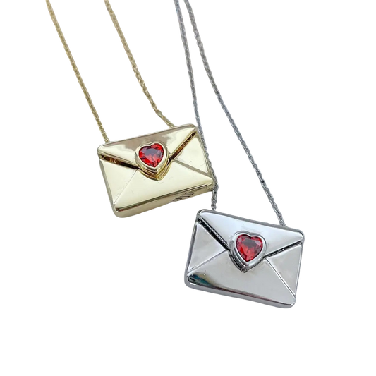 Savaé Design Envelope Heart Pendant Necklace