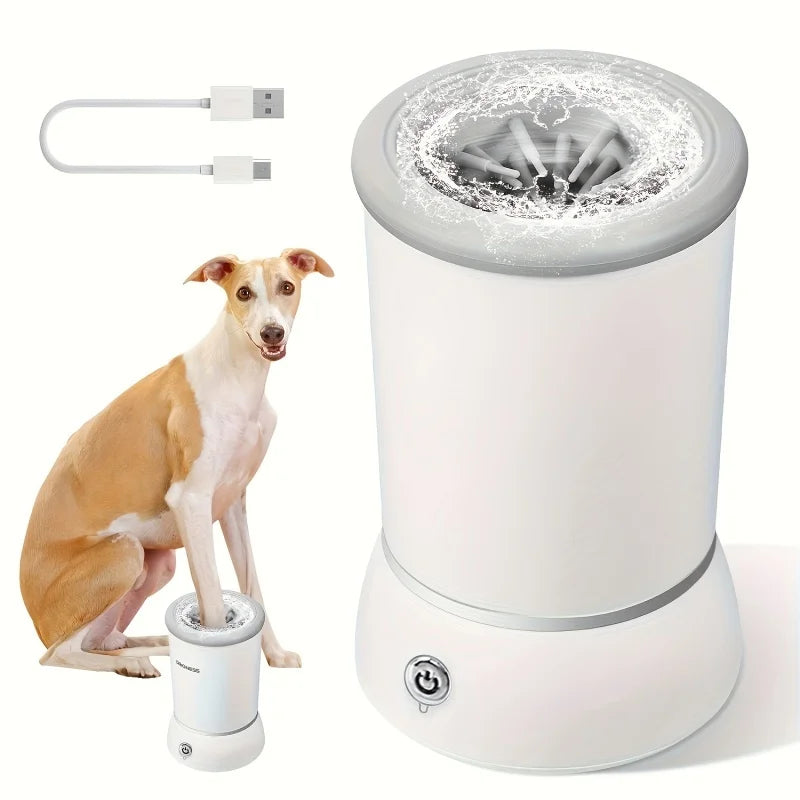 Limpiador de patas eléctrico para mascotas: lavapatas automático para perros y gatos