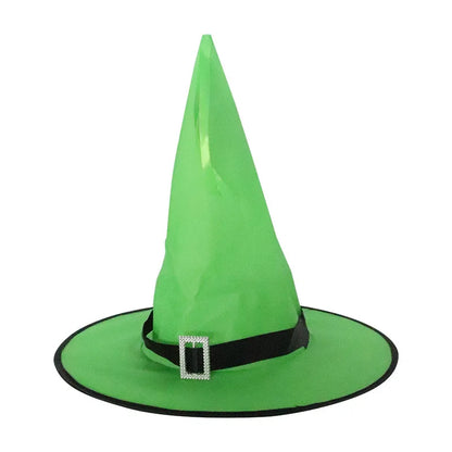LED Halloween Witch Hat - Flashing Light Starry Sky Decoration - Bascora
