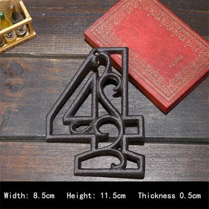 American Style Industrial Cast Iron House Numbers - Customized Address Signs - Bascora