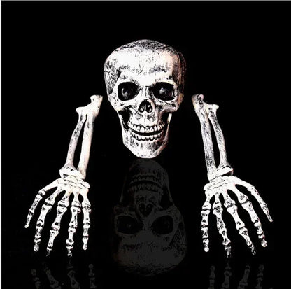 Decoración innovadora de huesos de esqueleto para Halloween: accesorio de calavera aterrador