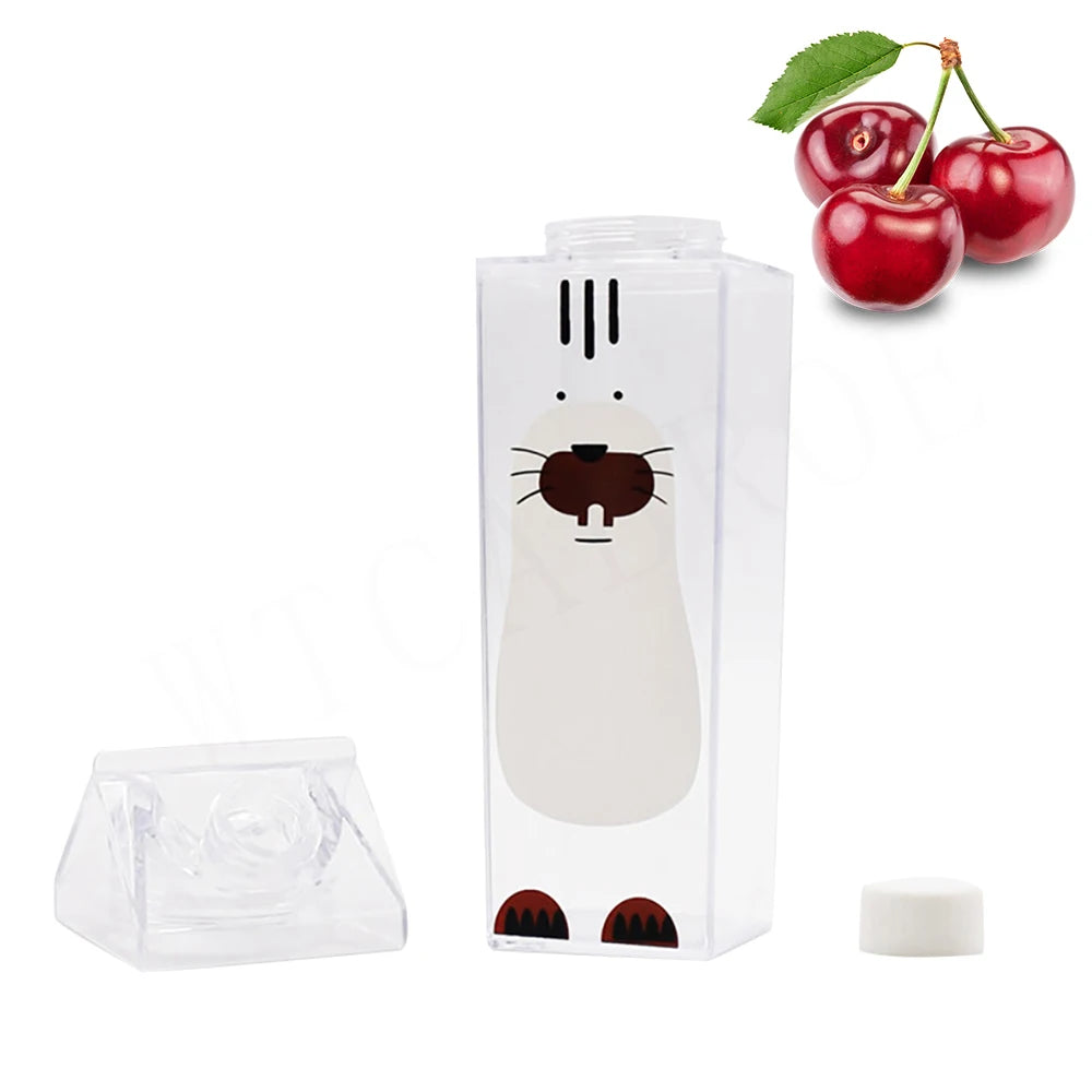 Bouteille d'eau en carton de lait - Gobelet portable transparent