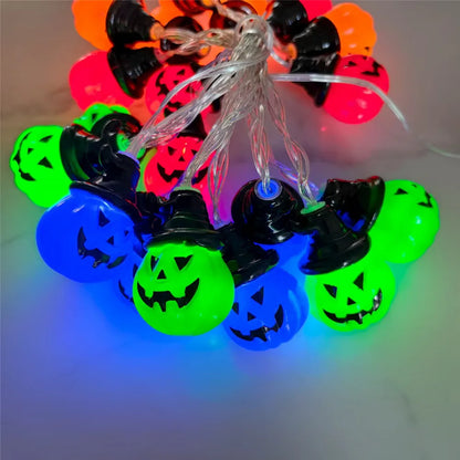 Pumpkin String Lights - RGB LED Indoor Outdoor Decoration - Bascora