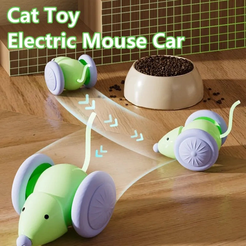 Juguete interactivo eléctrico para gatos con forma de ratón
