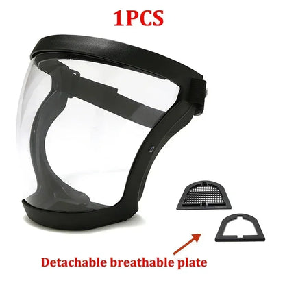 Full Face Shield Mask - Transparent Anti-Fog Safety Visor - Bascora