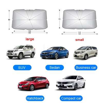 Premium Car Sunshade Umbrella - Block UV Rays, Reduce Heat - Bascora