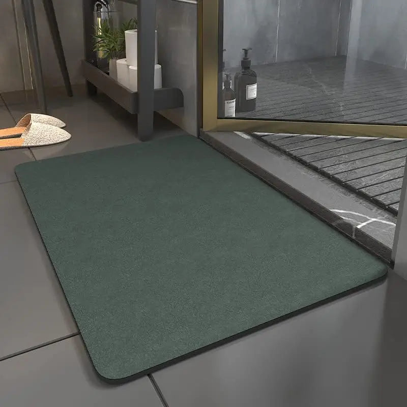 Tapis de bain en terre de diatomées bleu marine - Séchage rapide et super absorbant