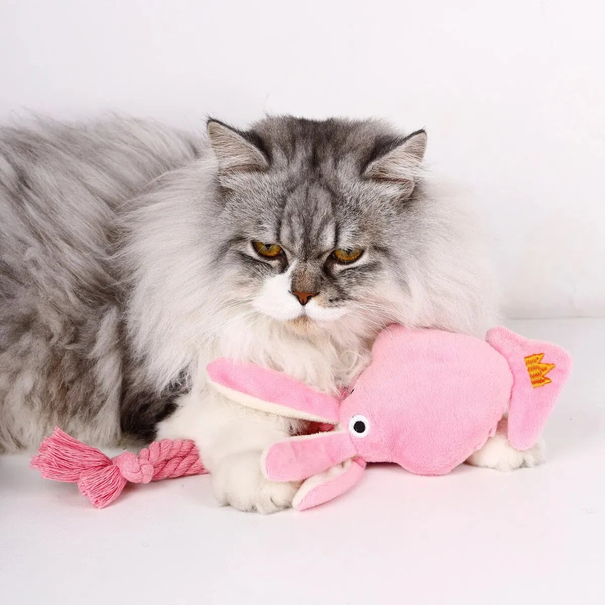 Jouet en peluche pieuvre pour animaux de compagnie – Jouet interactif résistant aux morsures pour chiens et chats