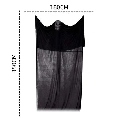 Halloween Hanging Ghost Mask Door Curtain - Haunted House Decor - Bascora