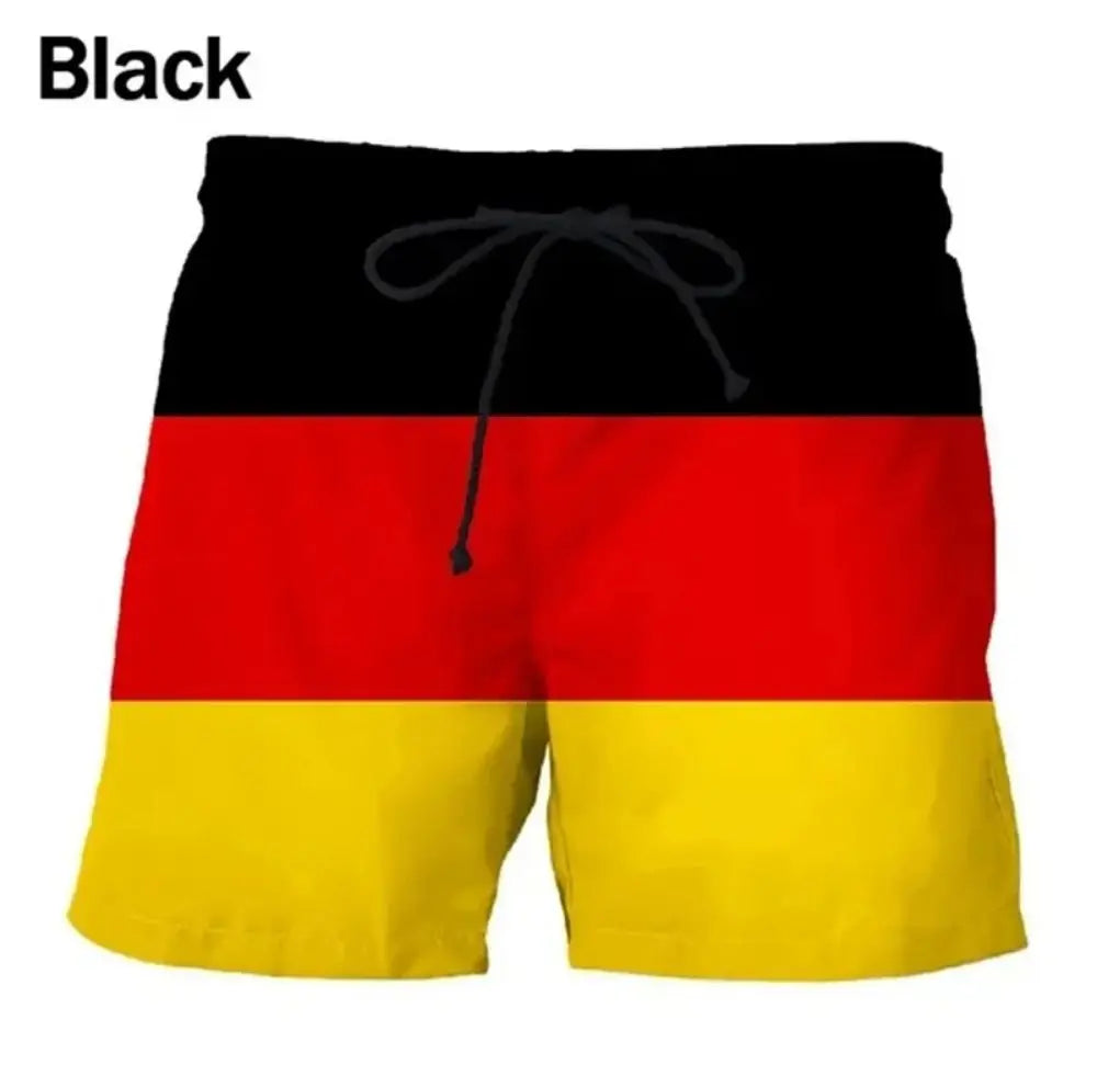 Shorts de playa con bandera patriótica - Bañadores estampados en 3D para hombres y niños