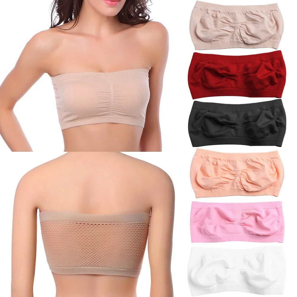 Haut bustier sans coutures pour femme - Haut tube hautement élastique