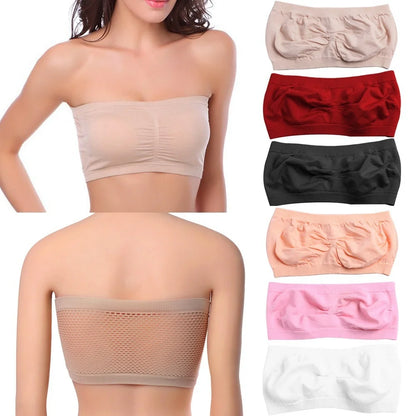 Women's Seamless Strapless Chest Wraps - High Elastic Tube Top - Bascora