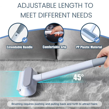 4-in-1 Pet Hair Cleaner - Washable Fabric-Safe Brush Set - Bascora