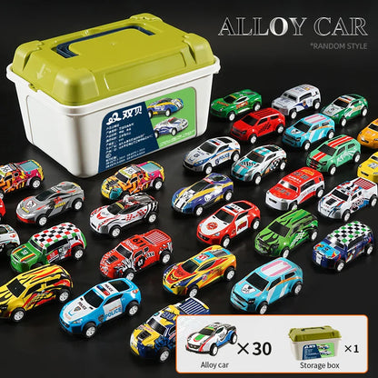 Alloy Toy Car Set - Pull-Back Mini Model Gift for Kids - Bascora