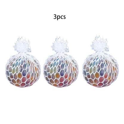 Colorful Grape Bead Squeeze Balls - Stress Relief Set - Bascora