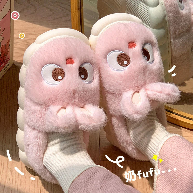 Women's Cotton Slippers - Warm Winter Indoor Shoes