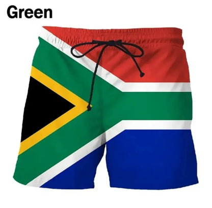 Patriotic Flag Beach Shorts - 3D Printed Swim Shorts for Men & Kids - Bascora