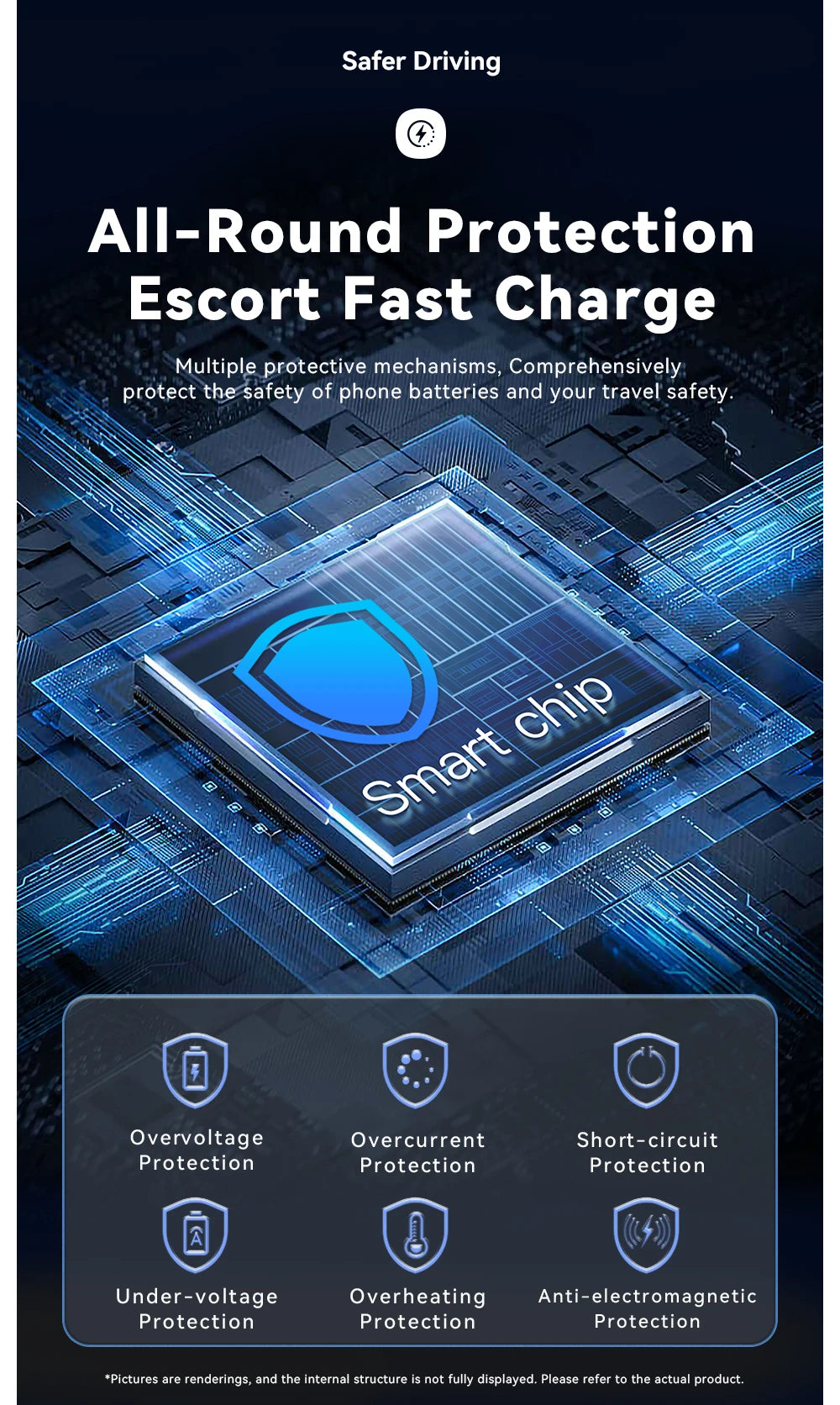 Essager Magnetic Wireless Charger 15W - RGB Car Mount