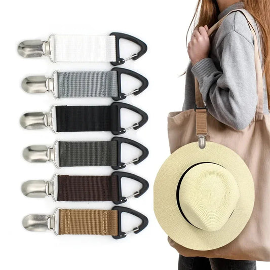 Clip para sombrero de viaje: organizador portátil de accesorios para exteriores