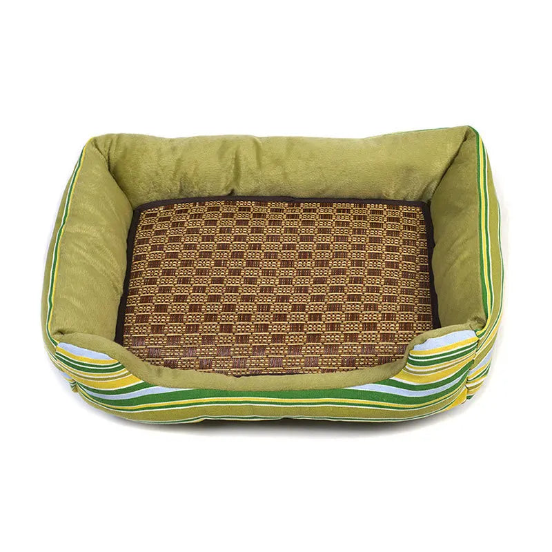 Natural Linen Pet Cooling Mat - Breathable & Eco-Friendly
