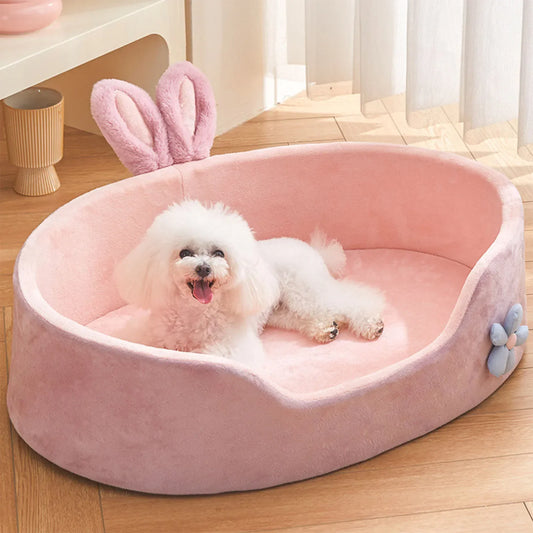 Soft Washable Pet Bed - Removable Cover for Dogs & Cats
