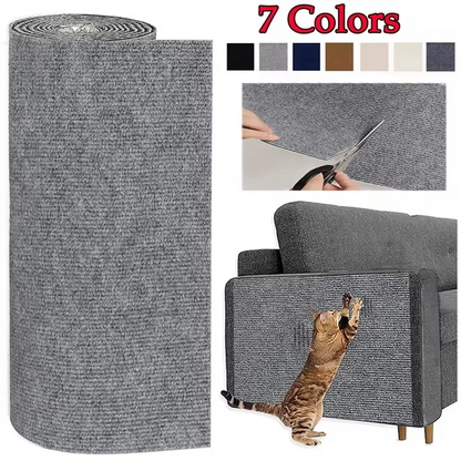 Cat Scratcher Sofa Protector - Self-Adhesive Furniture Protection Mat - Bascora