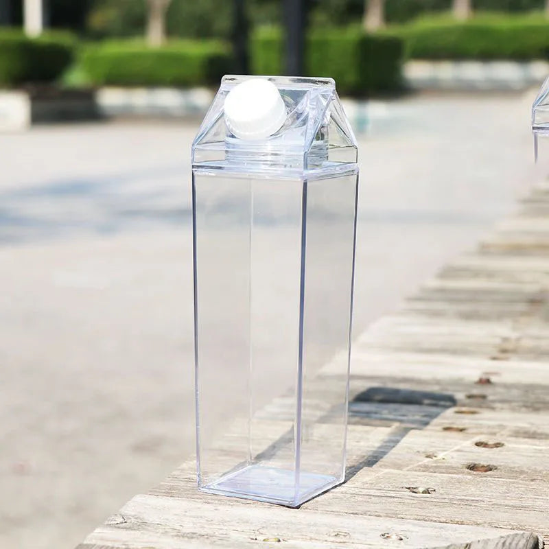 Bouteille d'eau en carton de lait - Gobelet portable transparent