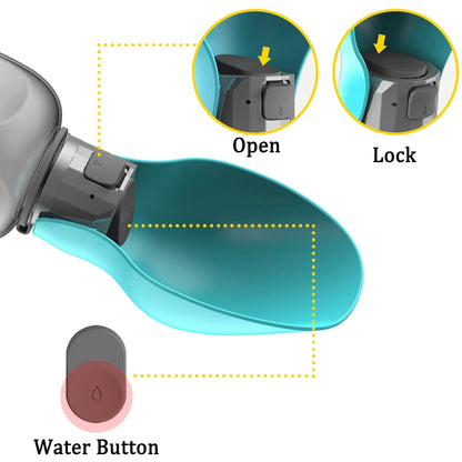 Portable Pet Water Bottle - 800ml - Bascora