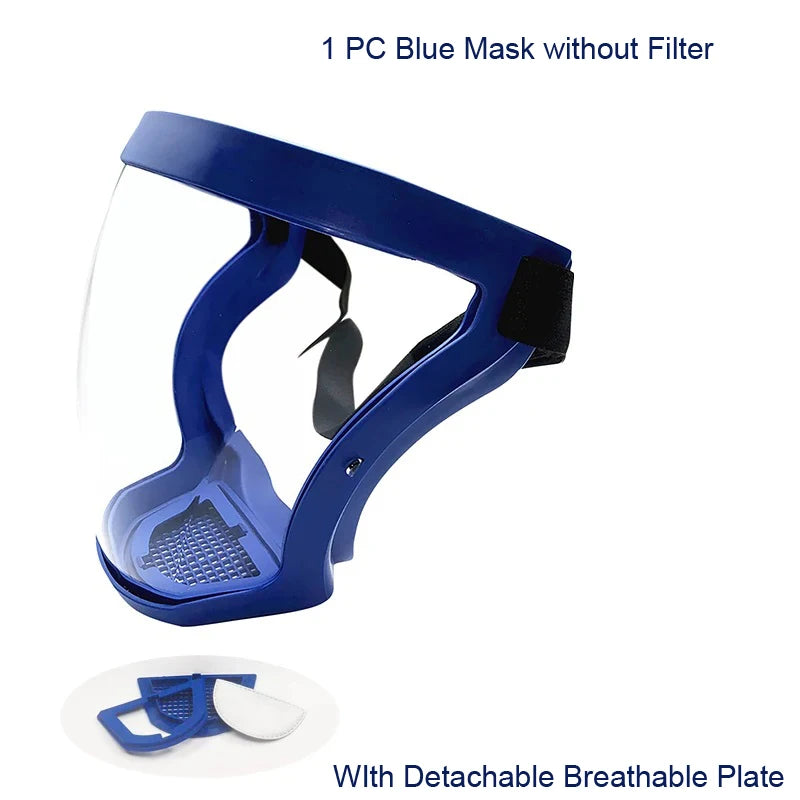 Masque de protection intégral transparent pour la tête, les yeux, les lunettes de sécurité, les visières d'écran, les lunettes anti-poussière, anti-vent et anti-buée