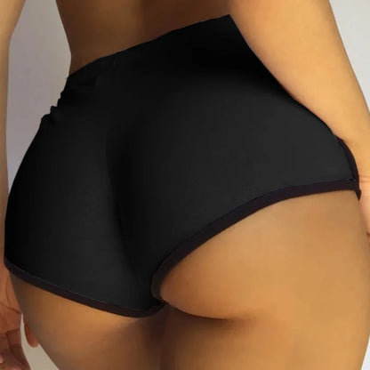 Women's Y2K Slim Fit Shorts - High Stretch Gym Sportswear - Bascora