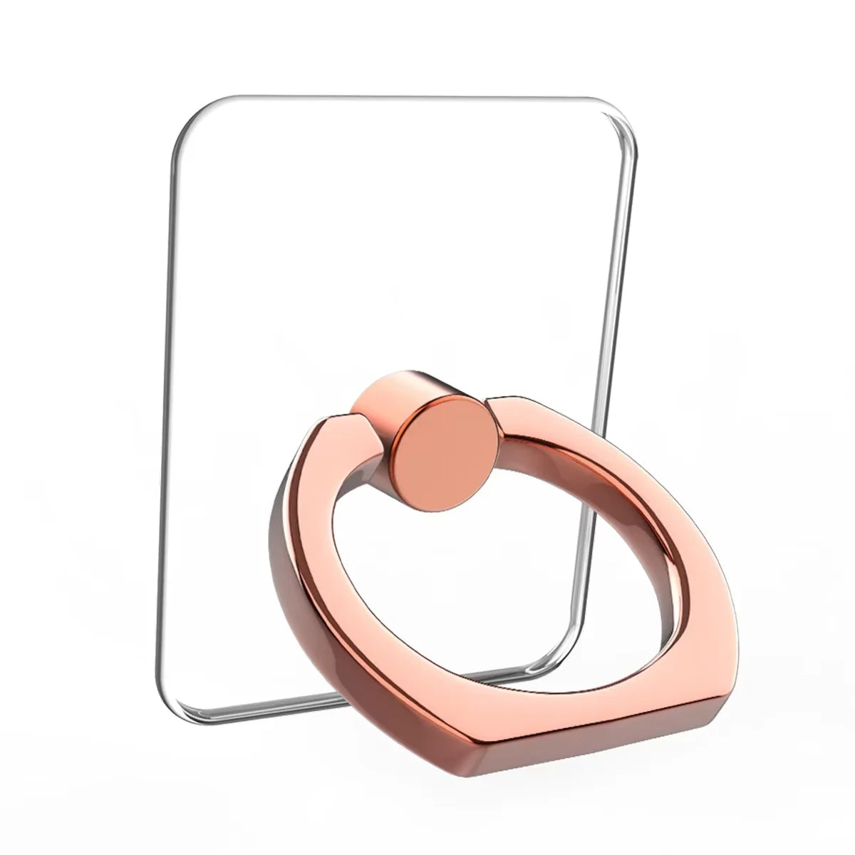 Soporte de anillo para teléfono móvil con rotación de 360 grados, transparente
