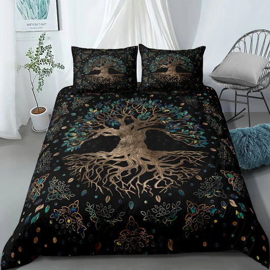 Parure de lit celtique Yggdrasil céleste
