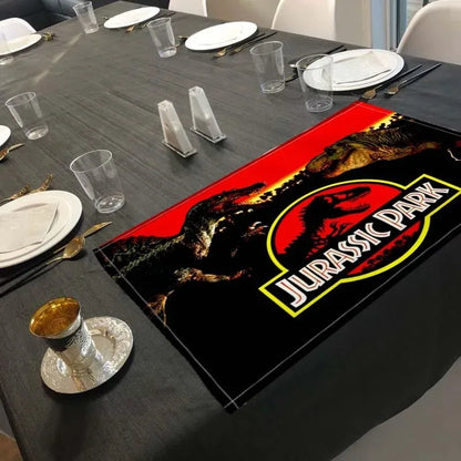 Jurassic Park Placemats - Linen Table Mats for Kids - Bascora