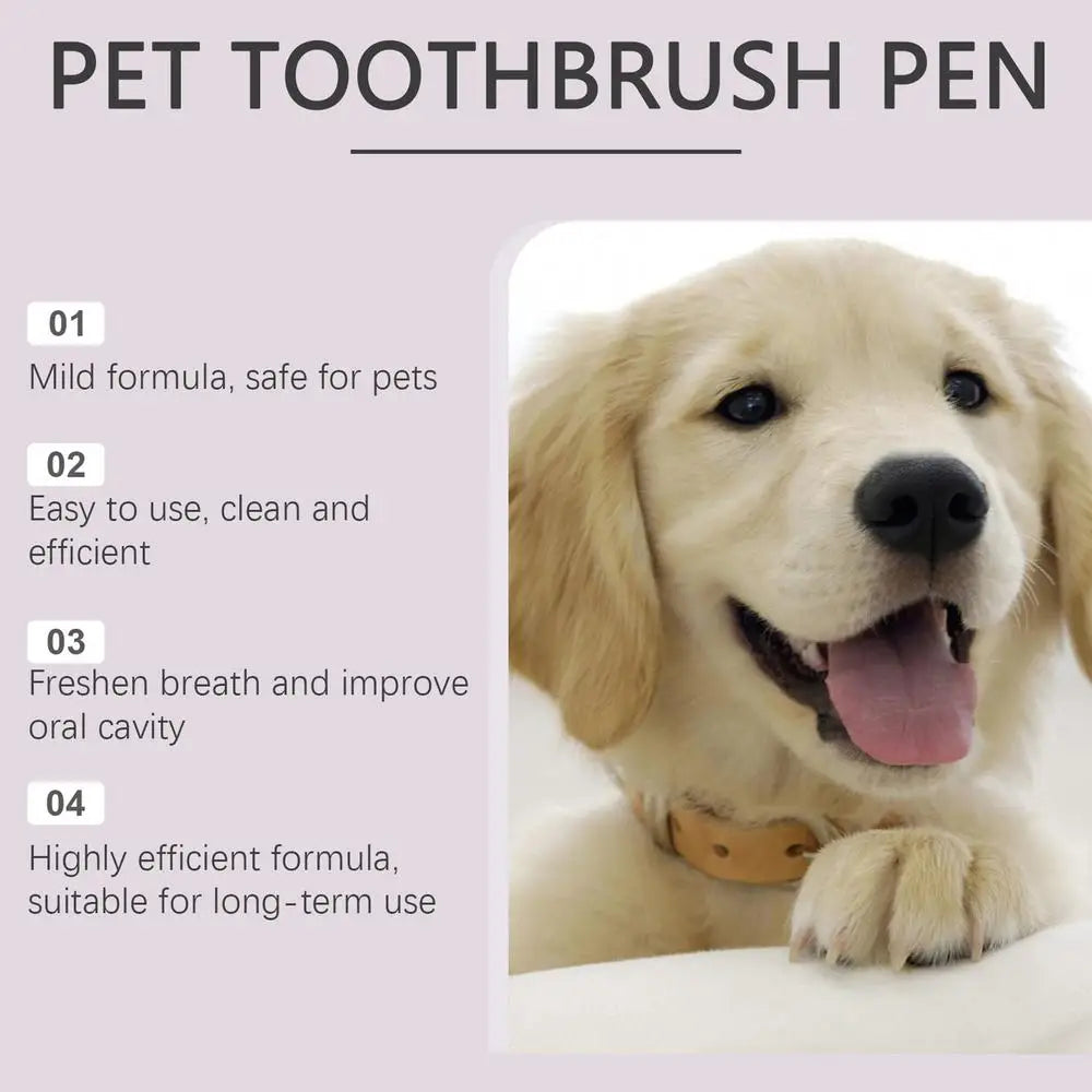 Stylo de nettoyage dentaire pour animaux de compagnie – Haleine fraîche et blanchiment des dents pour chiens et chats