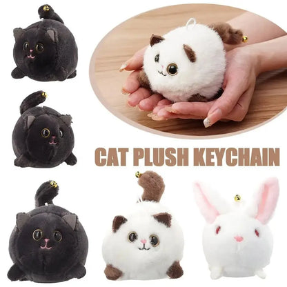 Cute Cat Toy Plush Doll Keychain - Bascora
