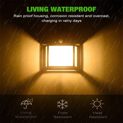 Solar-Powered Waterproof Outdoor Wall Light | Motion Sensor - Bascora