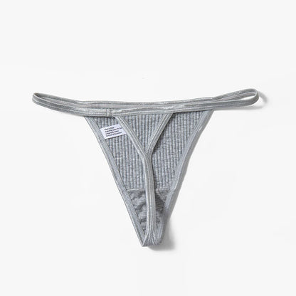 Women's Cotton Sports Thong - Breathable Lingerie - Bascora