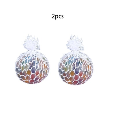 Colorful Grape Bead Squeeze Balls - Stress Relief Set - Bascora