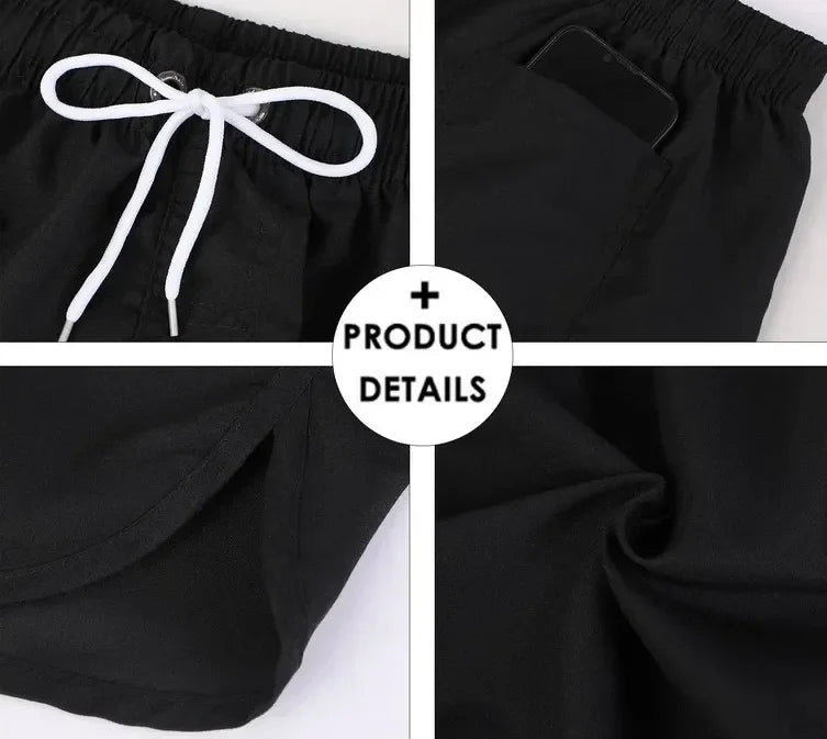 Bañador de secado rápido para hombre: pantalones de playa transpirables con bolsillos