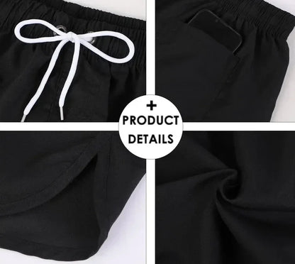 Men's Quick Dry Swim Shorts - Breathable Beach Pants with Pockets - Bascora