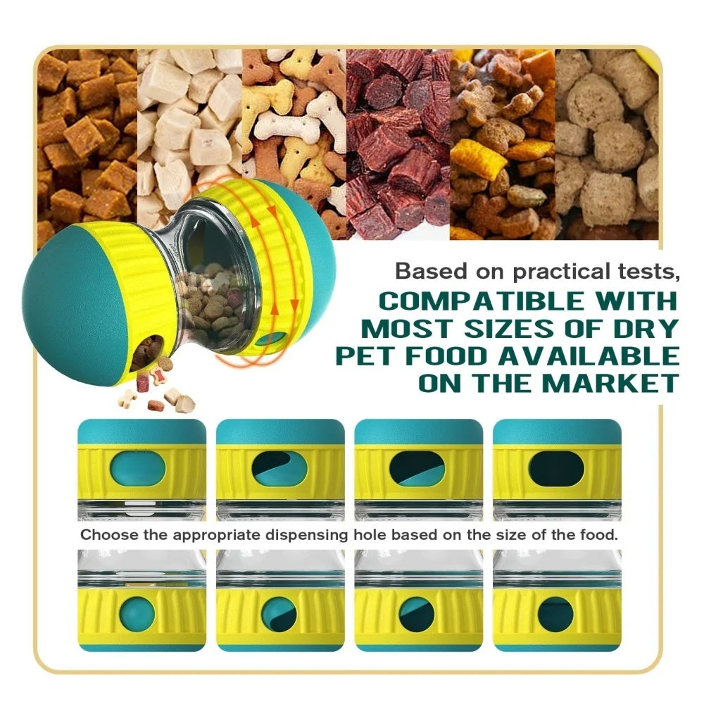 Distributeur de friandises interactif pour chien - Distributeur lent réglable pour toutes les tailles
