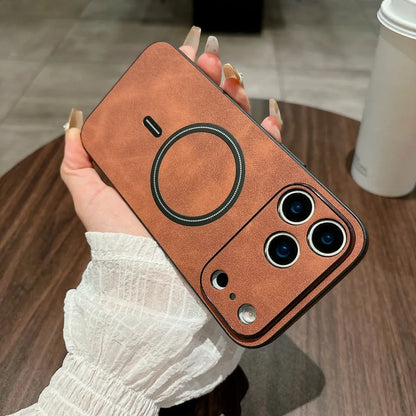Magnetic Leather iPhone Case - All-Round Camera Protection - Bascora