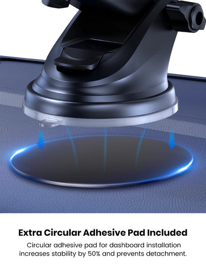 Car Phone Holder - Magnetic Phone Car Mount for Dashboard or Windscreen - Bascora